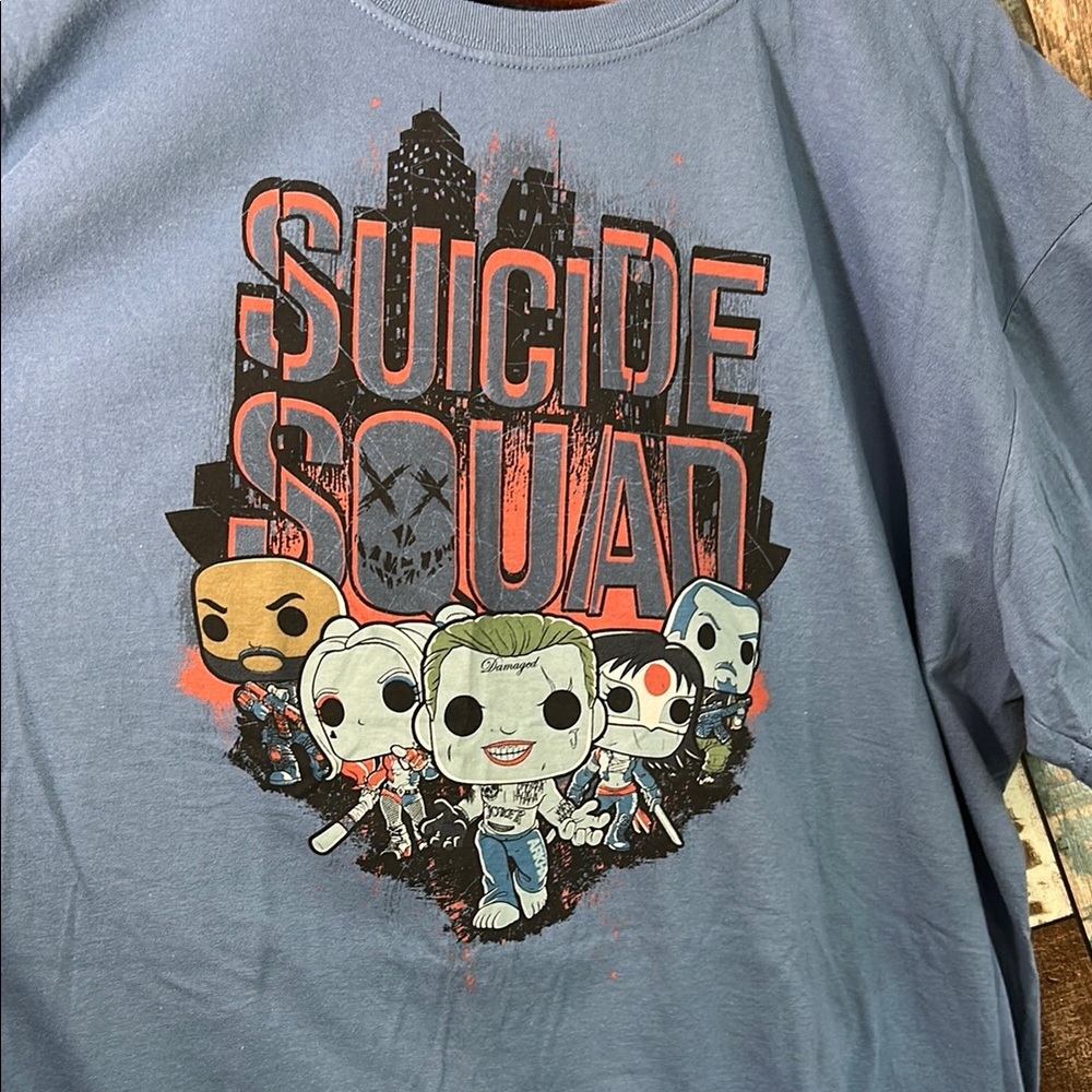 Suicide Squad Blue Graphic Men's T-Shirt - Picture 5 of 11